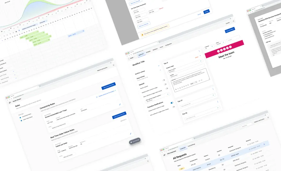 Vendor Portal product screens